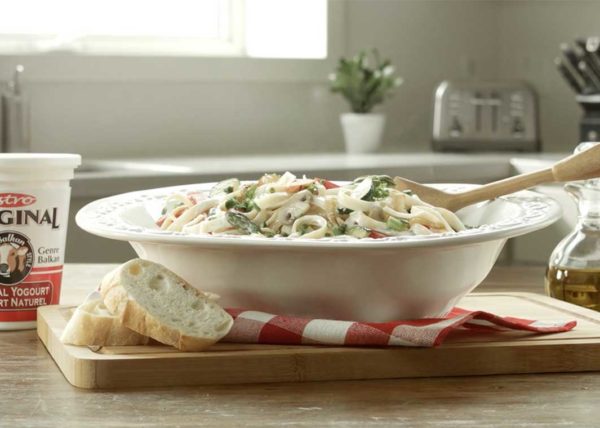 Astro Pasta Primavera video styled by Toronto food stylist and recipe developer Marianne Wren