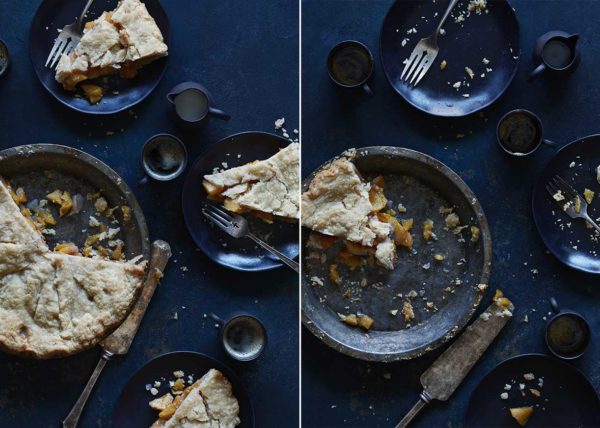 Last Slice Peach Pie styled by Toronto food stylist Marianne Wren