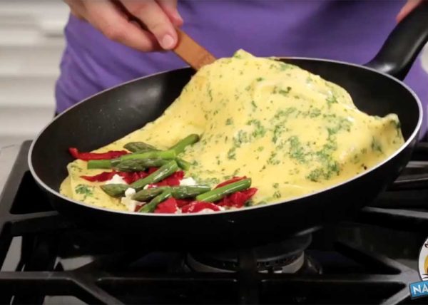 Herb & Goat Cheese Omeleltte commercial styled by Toronto food stylist and recipe developer Marianne Wren