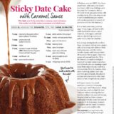 Sticky Date Cake Recipe written by Toronto food stylist and recipe developer Marianne Wren