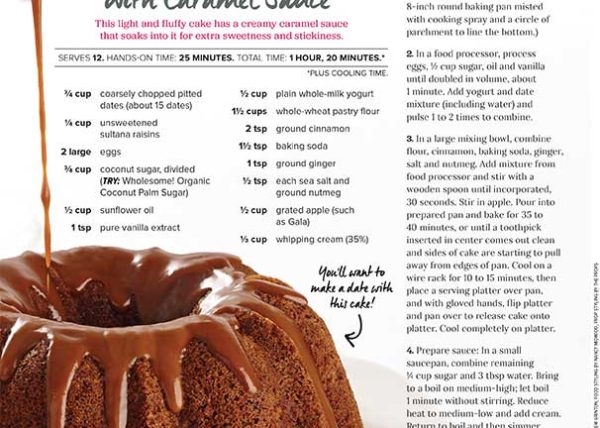 Sticky Date Cake Recipe written by Toronto food stylist and recipe developer Marianne Wren